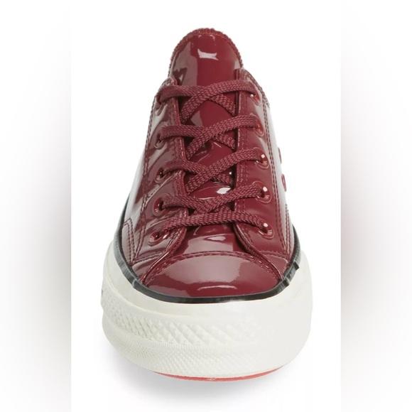 Men’s Limited Edition Converse Burgundy Low-Top Sneakers - Picture 3 of 6